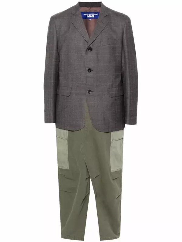 Junya Watanabe MAN пальто с панелями, коричневый