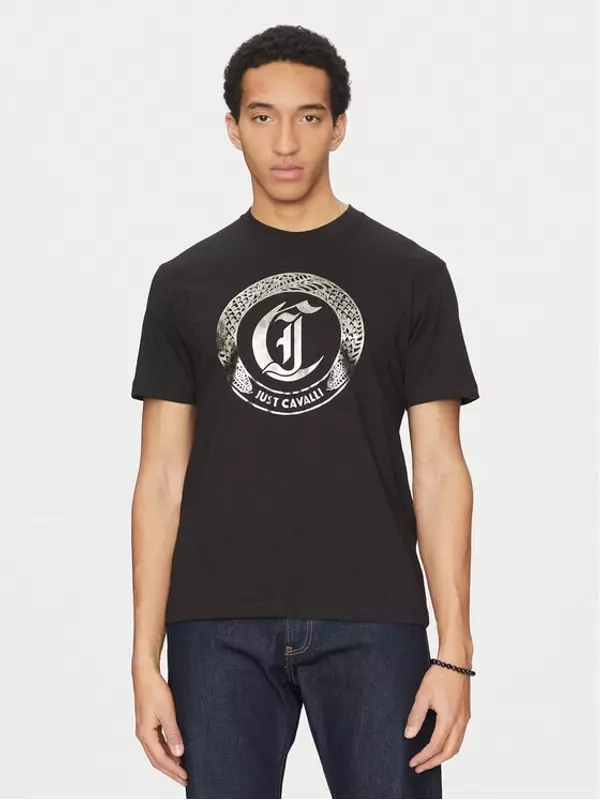 Футболка обычного кроя 78OAHT14 Just Cavalli, черный