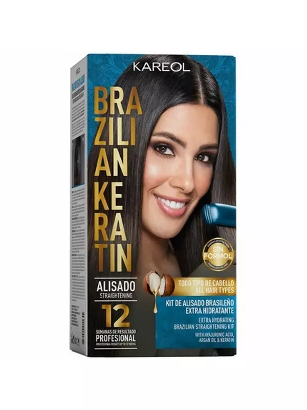 Набор для укладки волос с бразильским кератином и глубоким увлажнением, 6 предметов Kareol