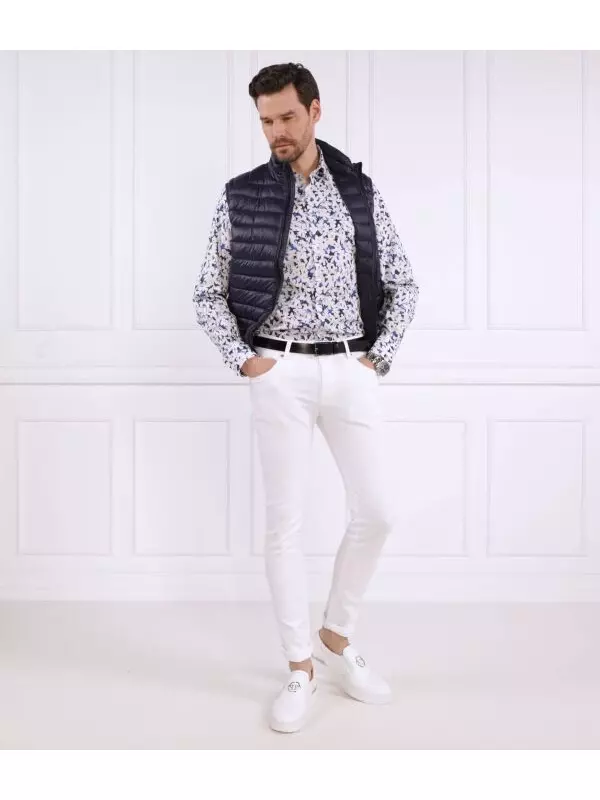 Рубашка мужская Karl Lagerfeld с принтом облегающего кроя, мультиколор