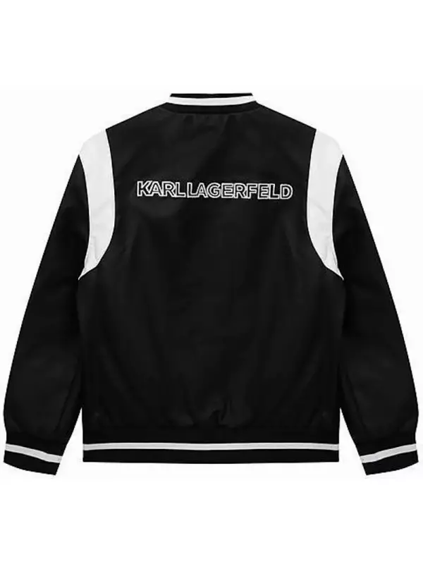 Бомбер из экокожи Karl Lagerfeld Kids
