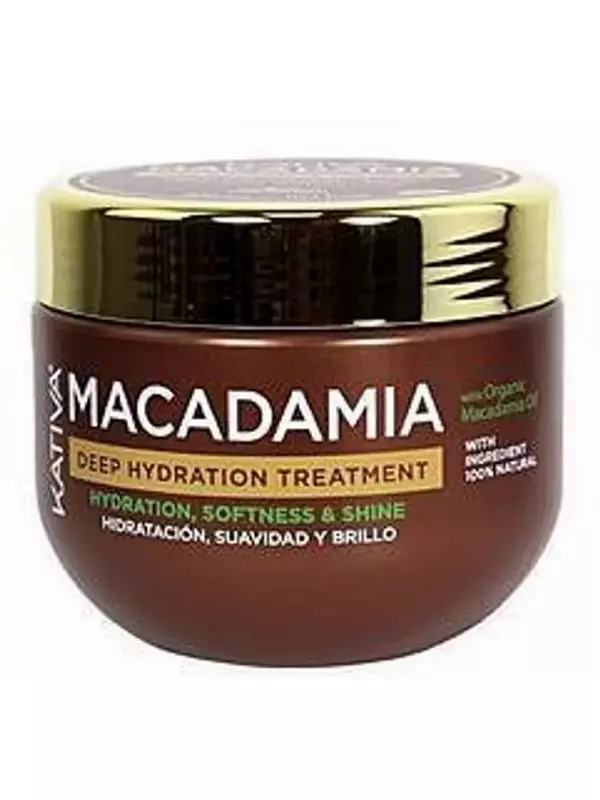 Kativa Macadamia Deep Moisture Treatment 300 мл Маска для волос Увлажнение, гладкость и блеск сухих и обезвоженных волос Омега-3 и 6 и витамин D Fresh 300,00 мл