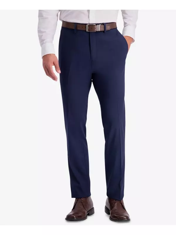 Мужские классические брюки узкого кроя в клетку shadow check Kenneth Cole Reaction, синий