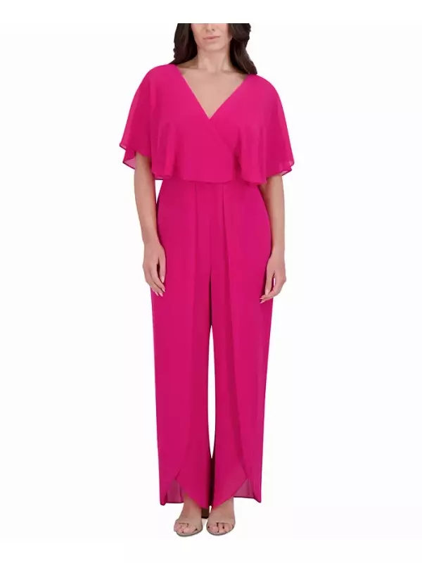 Женский комбинезон с расклешенными рукавами kensie, розовый