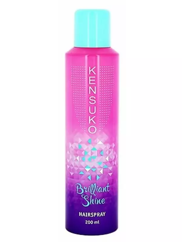 Kensuko Лак для волос Brilliant shine, средняя фиксация, 186 г, 200 мл