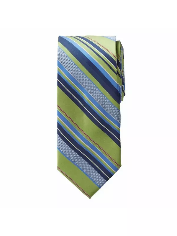 Классический мужской галстук в полоску Kingsize Big & Tall Ks Signature Collection KingSize, цвет Green Stripe