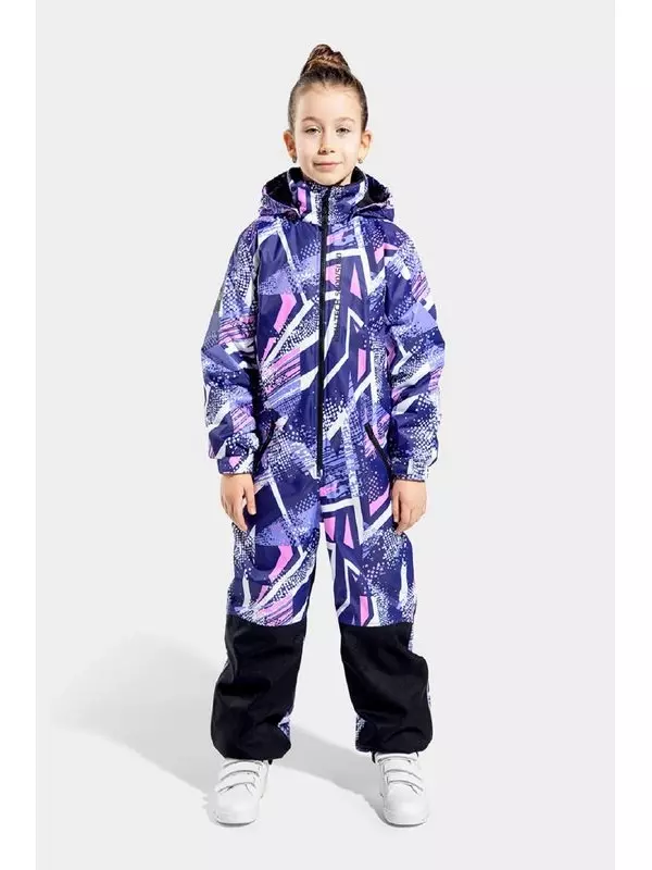Комбинезон утепленный с капюшоном с принтом Kisu
