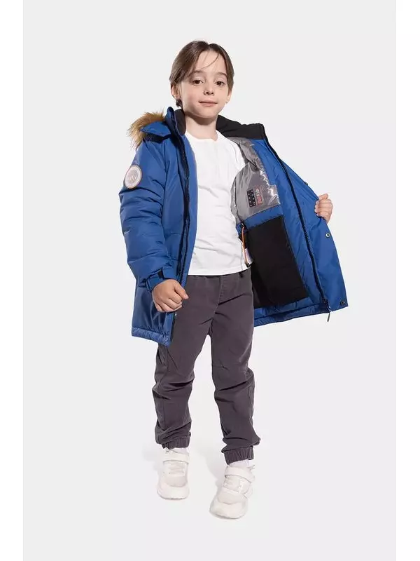 Парка утепленная с накладными карманами Kisu