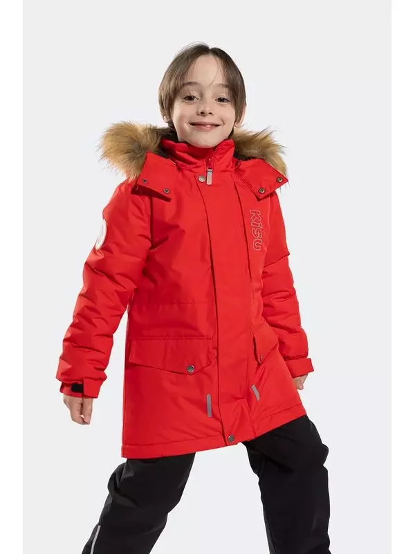 Парка утепленная с накладными карманами Kisu