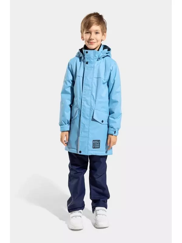 Парка с капюшоном и накладными карманами Kisu