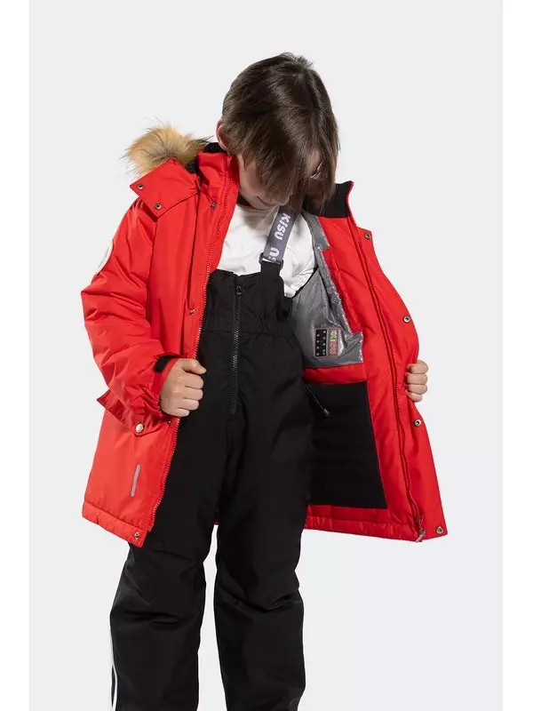 Парка утепленная с накладными карманами Kisu