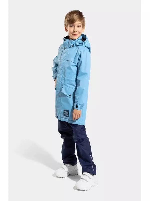 Парка с капюшоном и накладными карманами Kisu