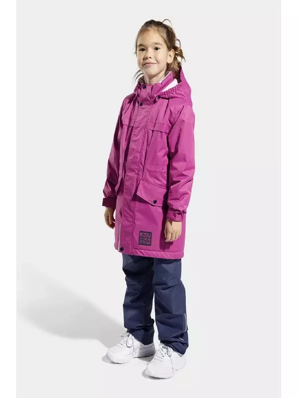 Парка с капюшоном и накладными карманами Kisu