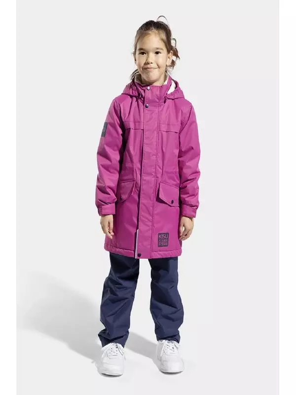 Парка с капюшоном и накладными карманами Kisu