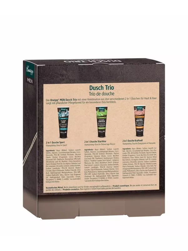 Набор для ухода за телом Kneipp MEN Geschenkpackung Dusch Trio, 1 шт.