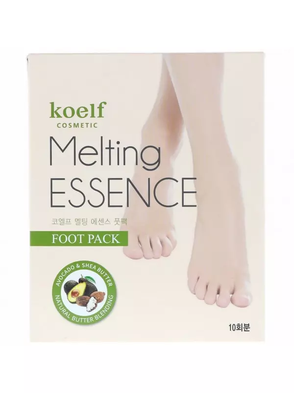 Koelf, Melting Essence Foot Pack, маска для ног, 10 пар