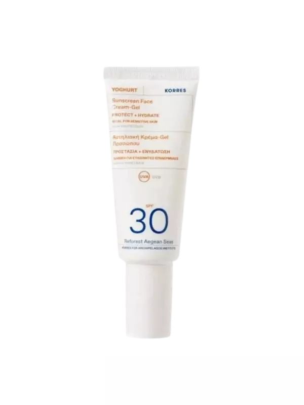 Защитный крем-гель для лица spf30 Korres Yoghurt, 40 мл