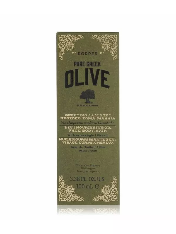 Масло для тела KORRES Pure Greek Olive Nährendes 3In1 Öl, 100 ml