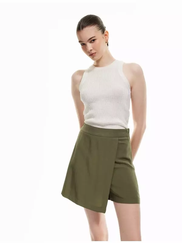 Юбка до колена KOTON, хаки