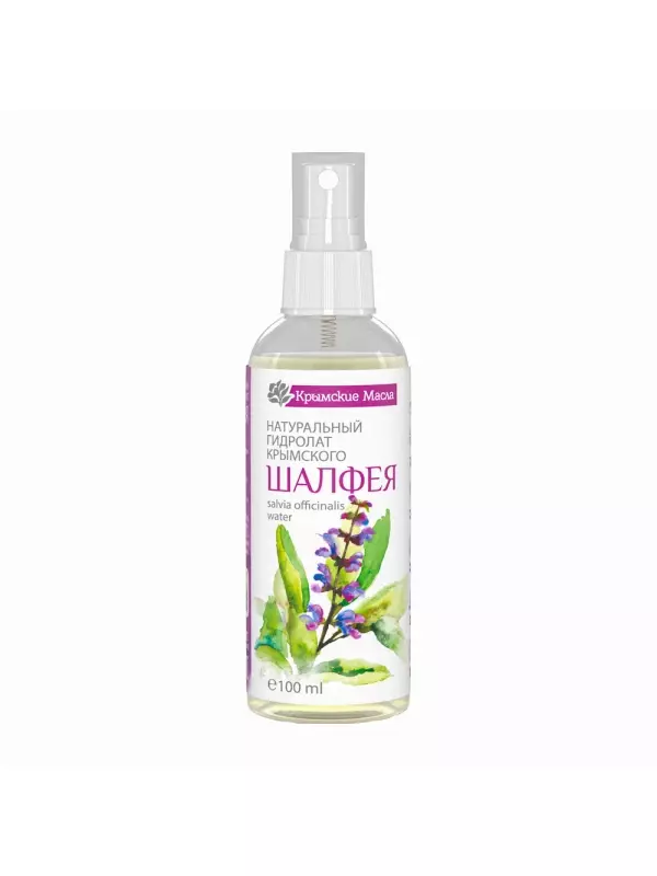 КРЫМСКИЕ МАСЛА Гидролат шалфея крымского, спрей / Крымские масла 100 мл