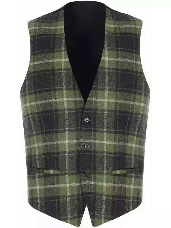 Жилет шерстяной в клетку