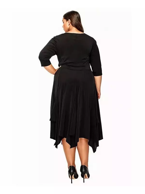 Платье Shay Handkerchief Hem размера Plus L I V D, черный