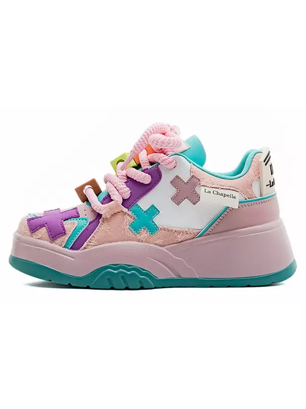 Кеды, скейтборд обувь женская низкая La Chapelle, черный/белый