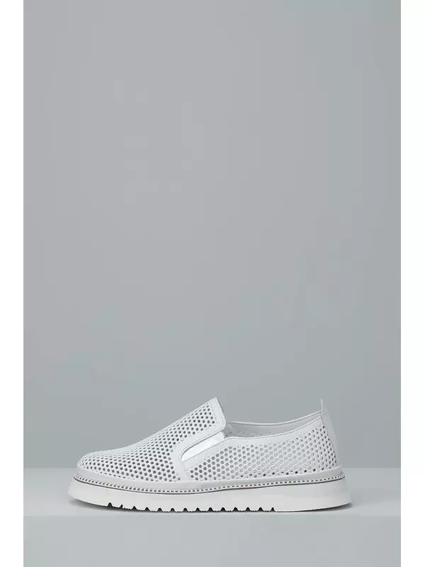 Туфли-слипоны кожаные с перфорацией Lab Milano
