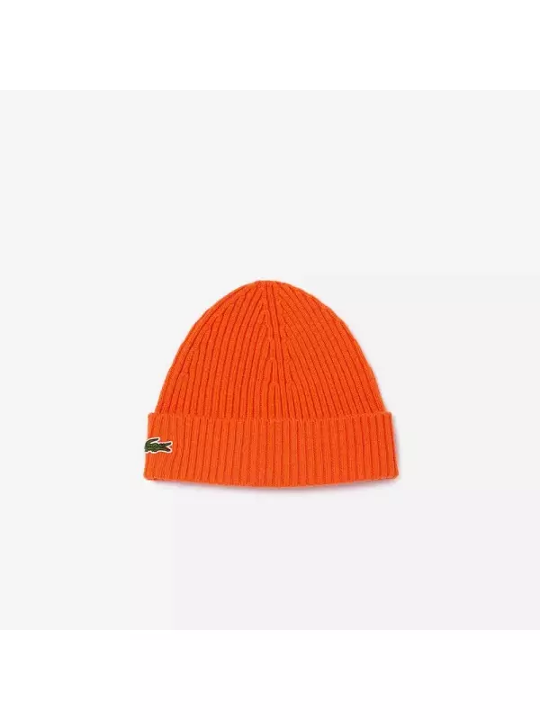 Шерстяная шапка Lacoste Unisex в рубчик