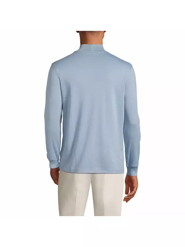 Супермягкая водолазка Supima с воротником Big & Tall Lands' End, цвет Radiant Navy