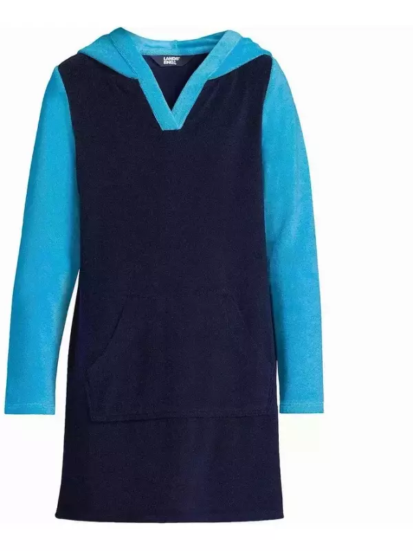 Плащ-накидка для плавания с капюшоном и капюшоном для девочек 7–16 лет Lands' End Lands' End