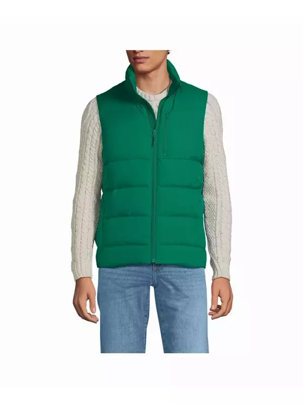 Мужская утепленная пуховая жилетка Max 600 Lands' End, зеленый