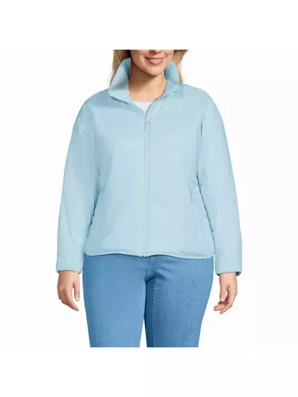 Утепленная куртка Wanderfree больших размеров Lands' End, цвет sunwashed blue