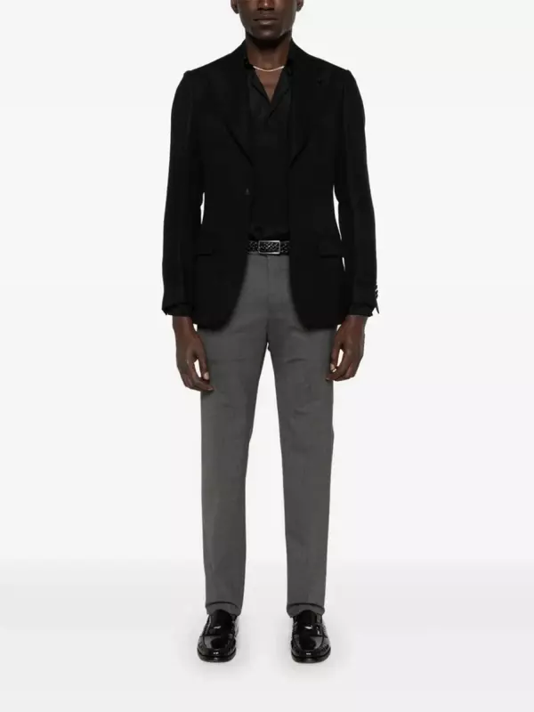 Льняной пиджак Lardini, черный