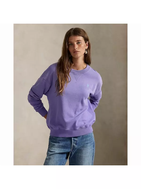 Свитшот с круглым вырезом и длинными рукавами xl розовый