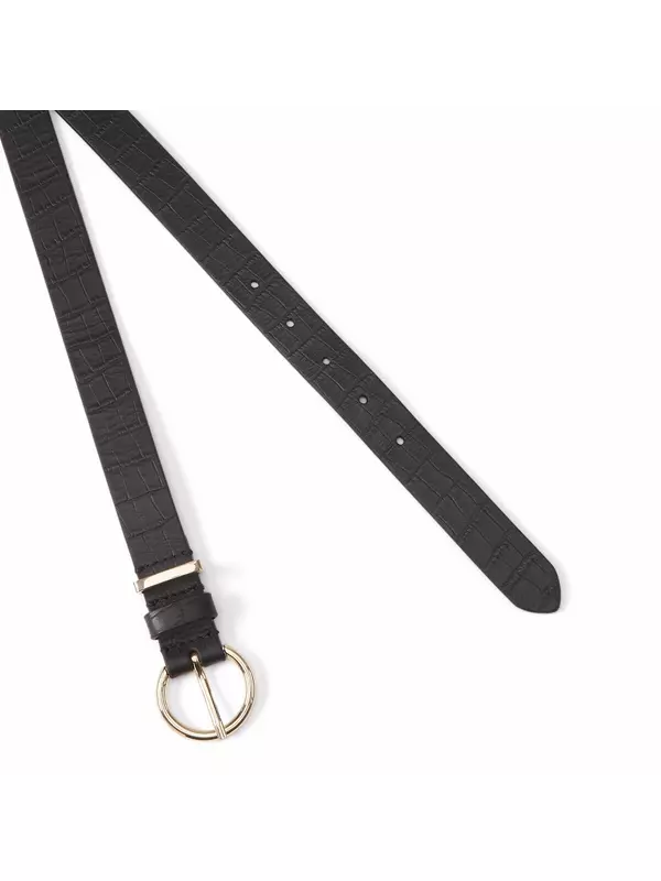 Кожаный ремень с пряжкой