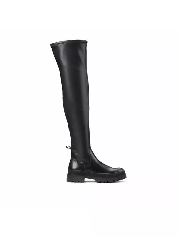 Сапоги-ботфорты на рифленой подошве