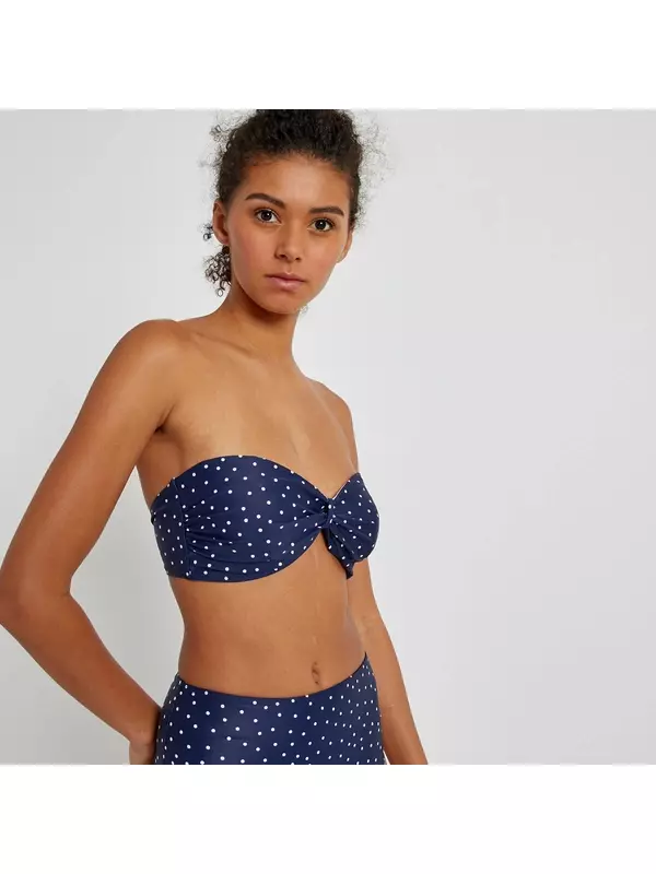 Бюстгальтер-бандо от купальника в горошек