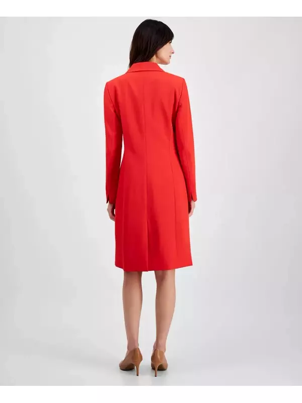Женский удлиненный блейзер-костюм, Regular & Petite Le Suit, красный