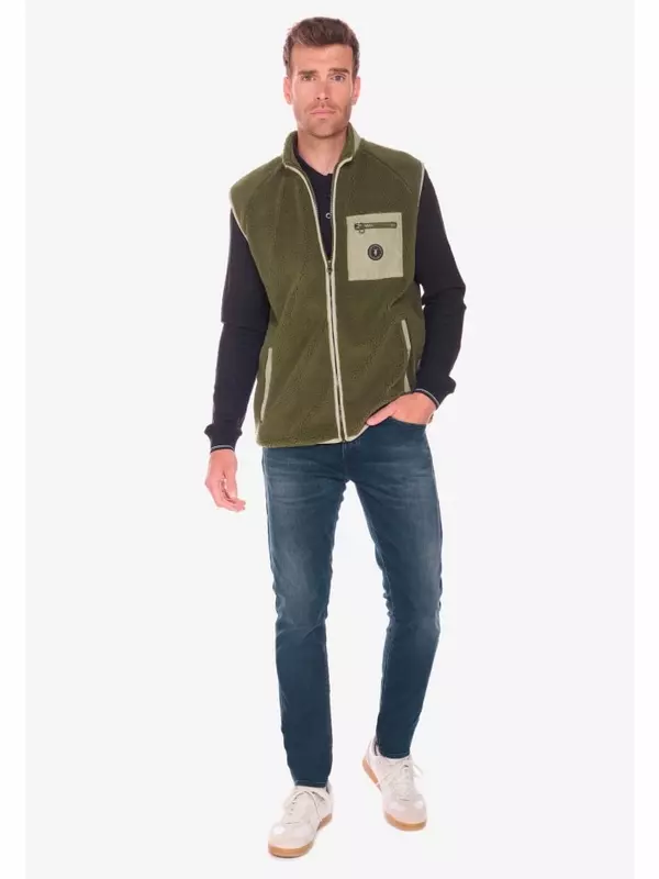 Флисовый жилет Le Temps des Cerises Fleeceweste RUDY, зеленый