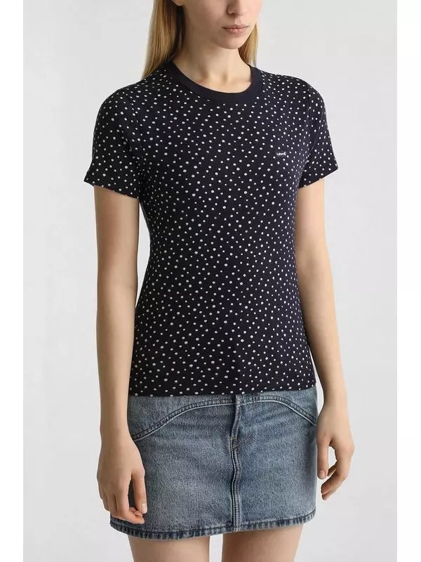 Футболка хлопковая в мелкий горох LEVI'S