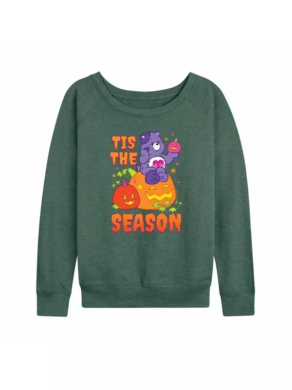 Женский легкий свитшот из френч терри с изображением мишек Care Bears Halloween Tis The Season Licensed Character, цвет Heather Green