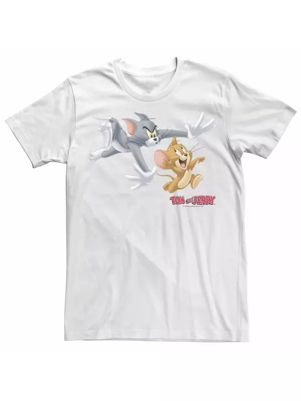 Мужская толстовка с капюшоном с портретом Тома и Джерри в классическом стиле Licensed Character