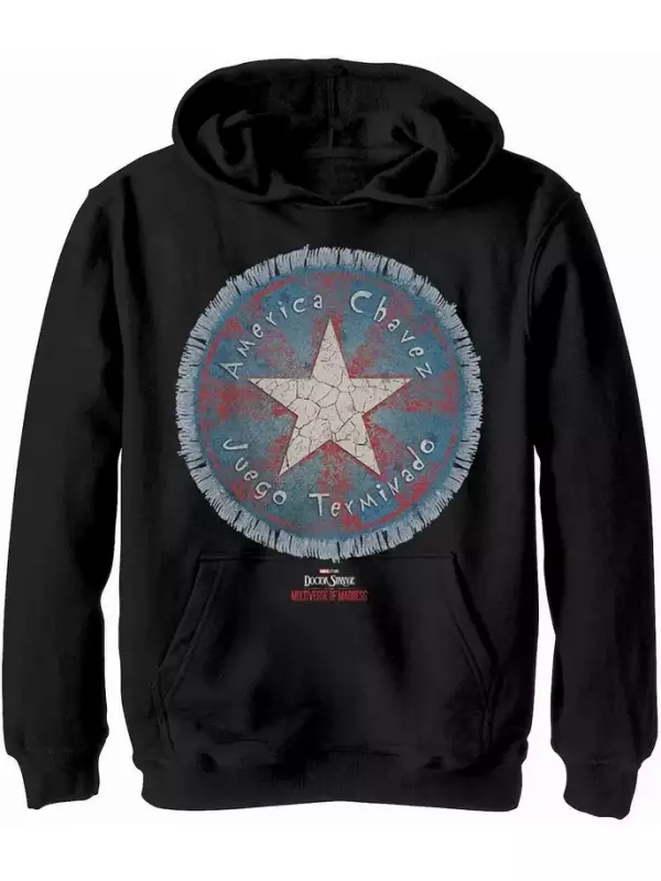 Толстовка со щитом Чавеса для мальчиков 8–20 лет «Доктор Стрэндж: Фильм 2» «Игра над Америкой» Licensed Character