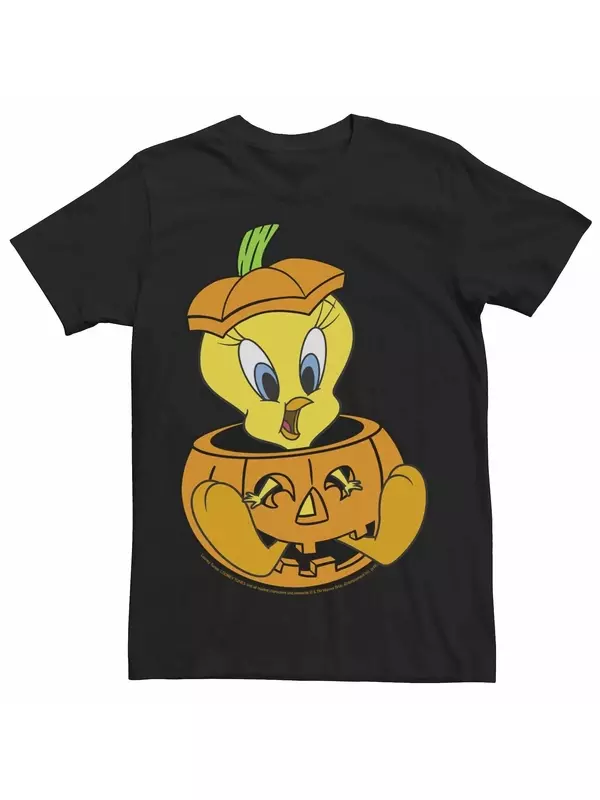 Мужская футболка Looney Tunes Tweety Bird In A Pumpkin Tee Licensed Character