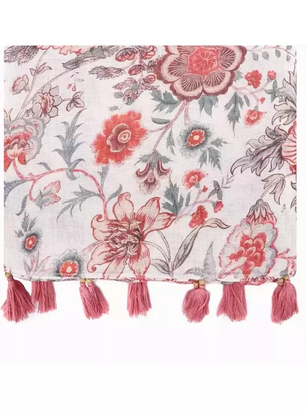 Платок льняной с принтом