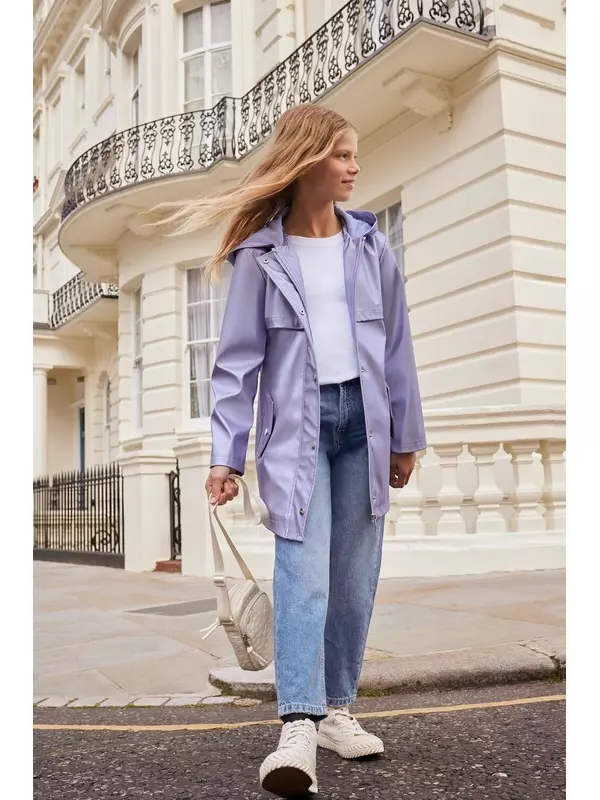 Легкий прорезиненный дождевик, устойчивый к дождю (3 16 лет) Lipsy, фиолетовый