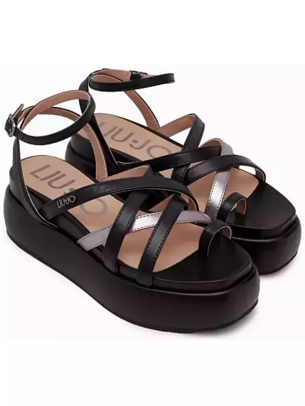 Босоножки Sommer 05 с добавлением кожи Liu Jo, черный