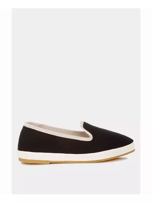 Мокасины Moshka Round Toe Canvas Slip-On London Rag, черный