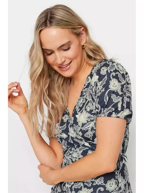 Топ с рукавами фонариками Long Tall Sally, синий